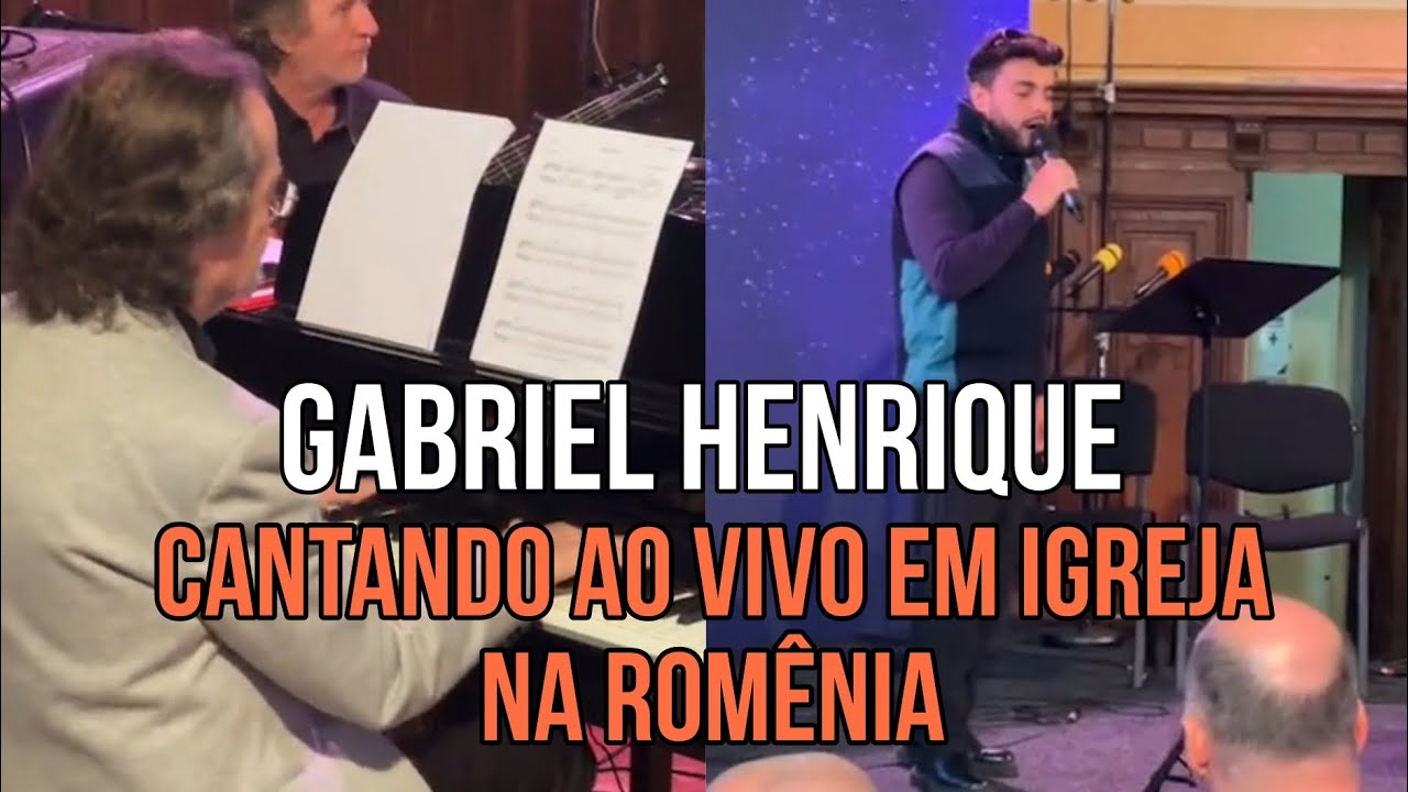 Gabriel Henrique cantando na igreja Muntele Tabor Bucharest - Romênia @GabrielHenriqueMusic