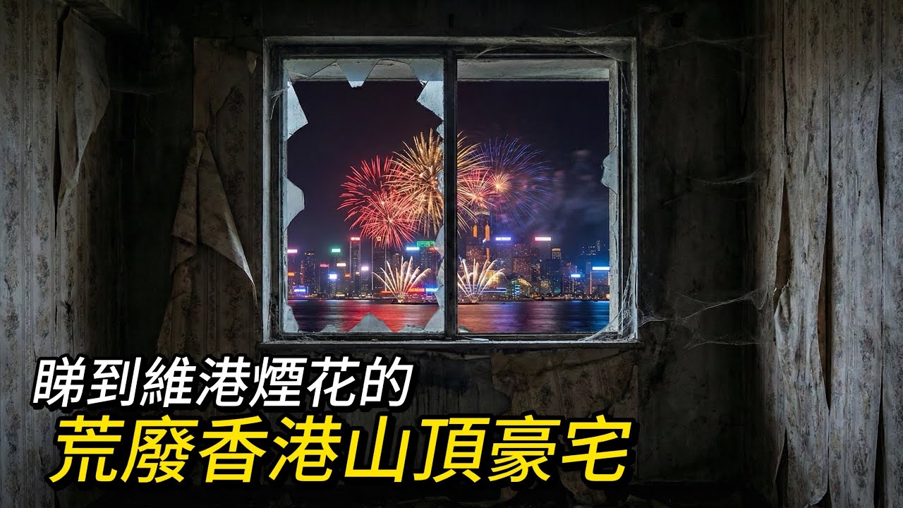睇到維港煙花的 荒廢香港山頂豪宅 #香港豪宅 #百年大宅