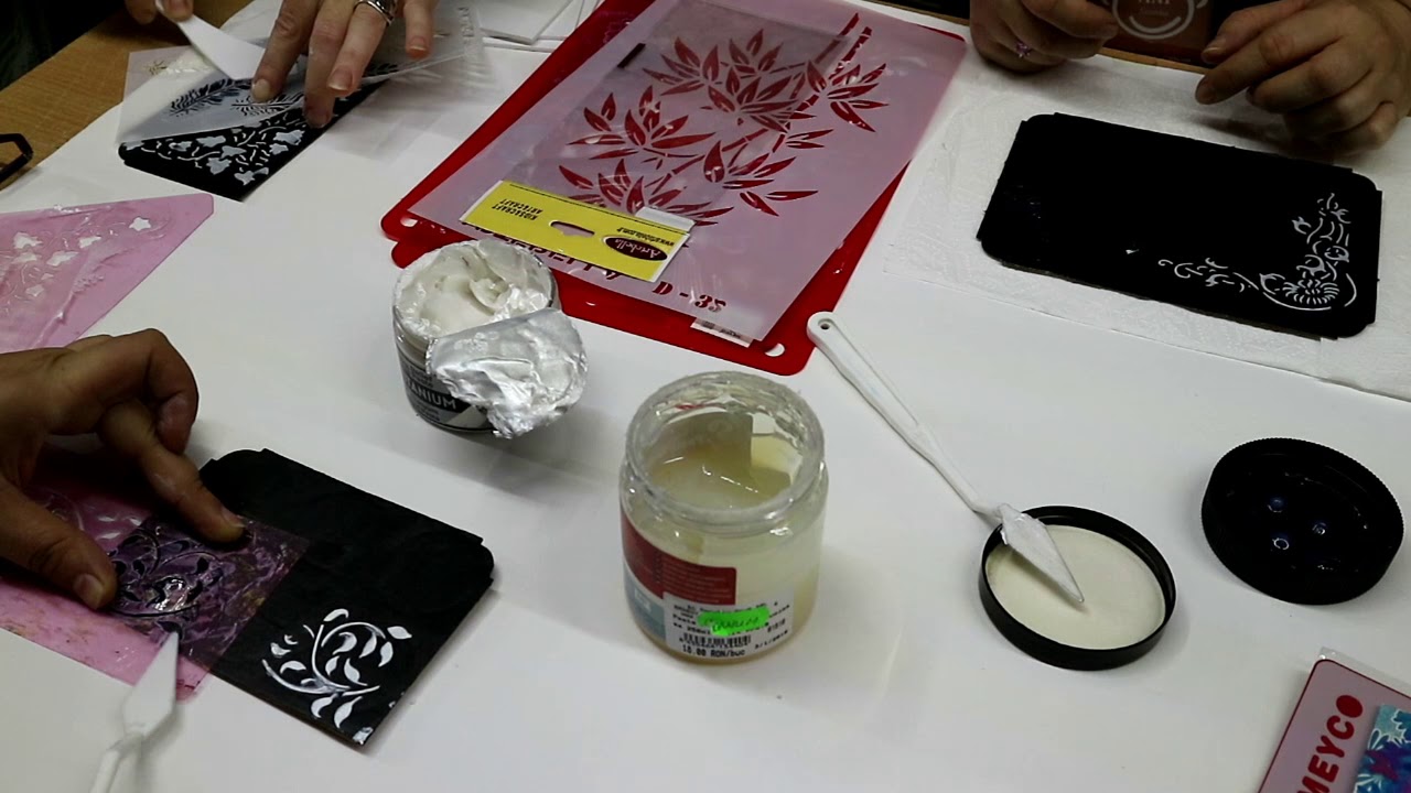 Testare pasta de relief Artix si Rich la Galeria Creativ