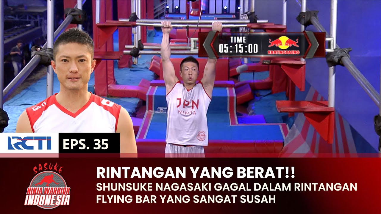 RINTANGAN BERAT!! Shunsuke Gagal Melewati Flying Bar | SASUKE NINJA WARRIOR INDONESIA | PART 1