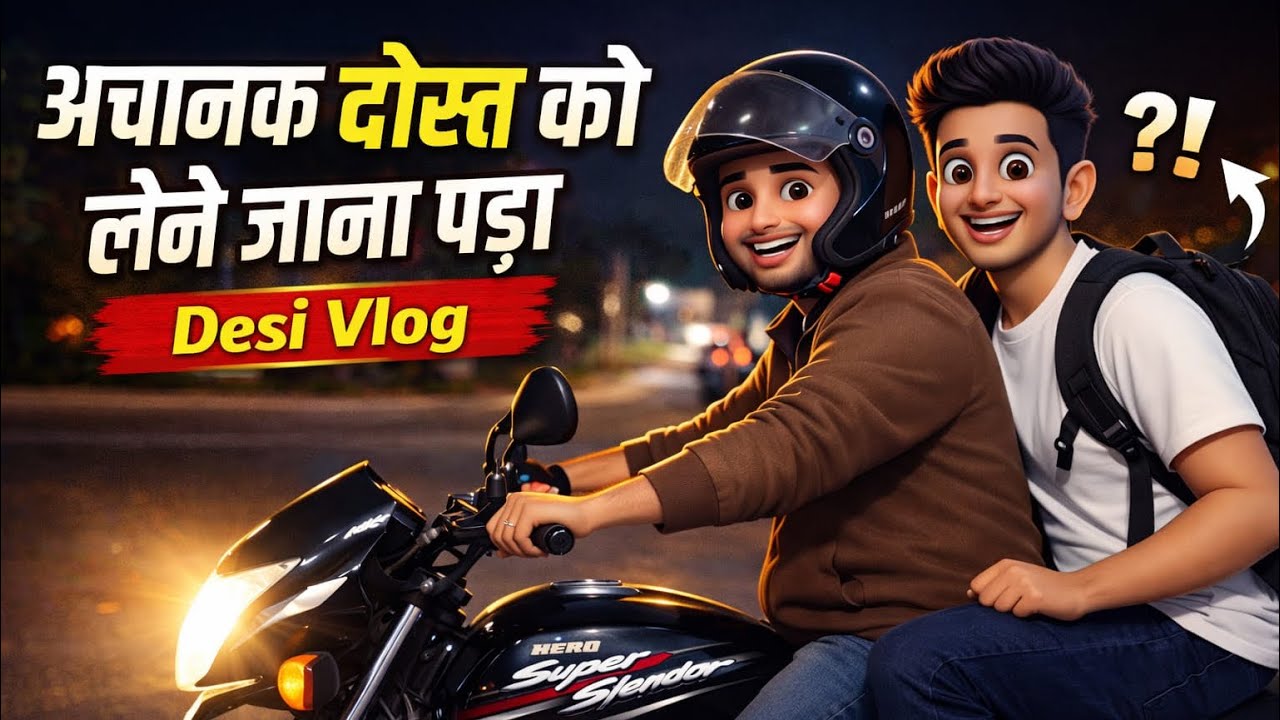 अचानक दोस्त को लेने जाना पड़ा | dost ko lene janaa pda urgent ~ vlog | Desi Vlog | @manimzn 