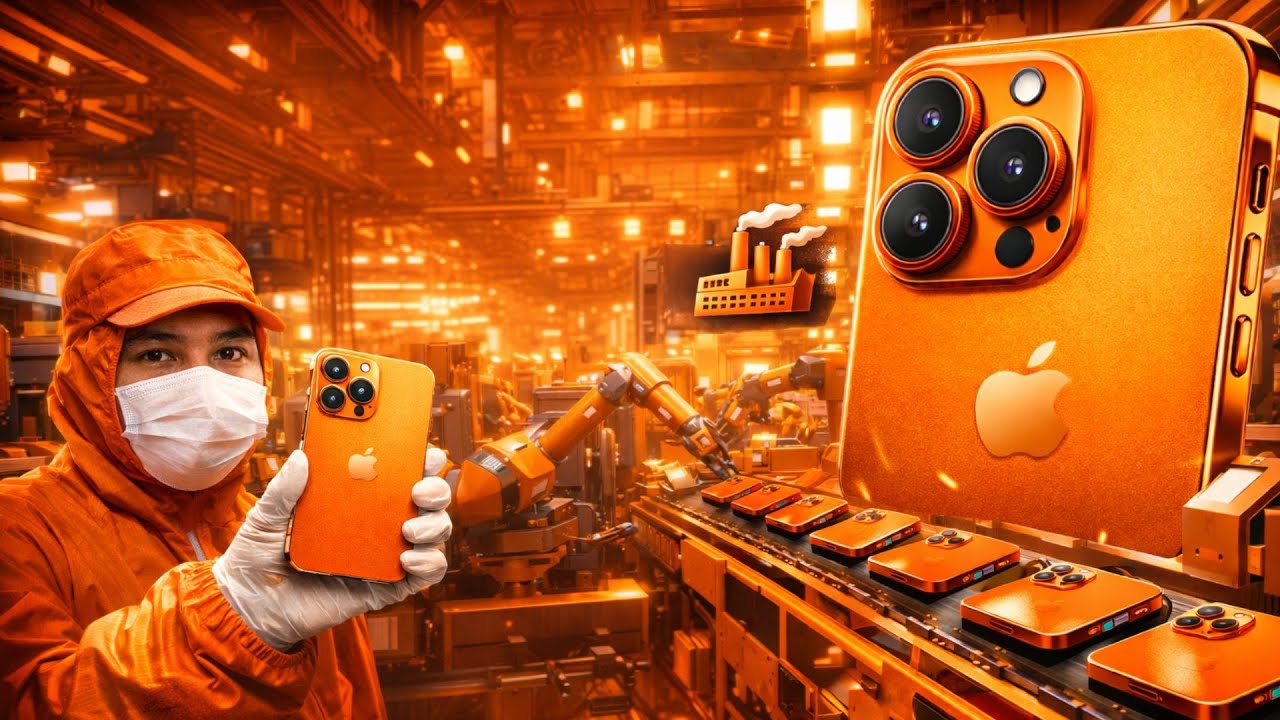 Inside Apple’s iPhone 17 Pro Max Factory – Full Orange Edition Production!