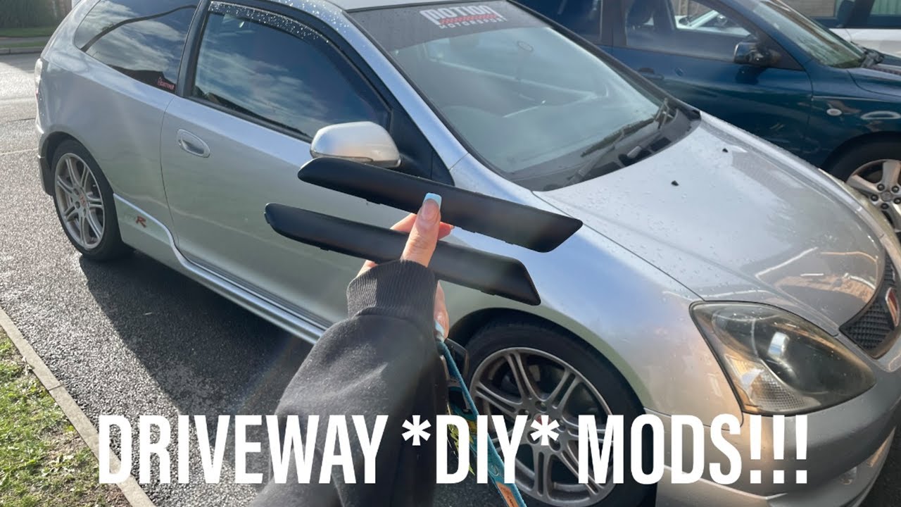 DRIVEWAY *DIY* MODS ON MY EP3 TYPE R!!