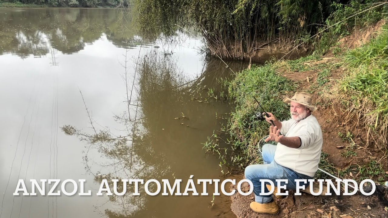 Pescaria de fundo no rio com anzol automático show