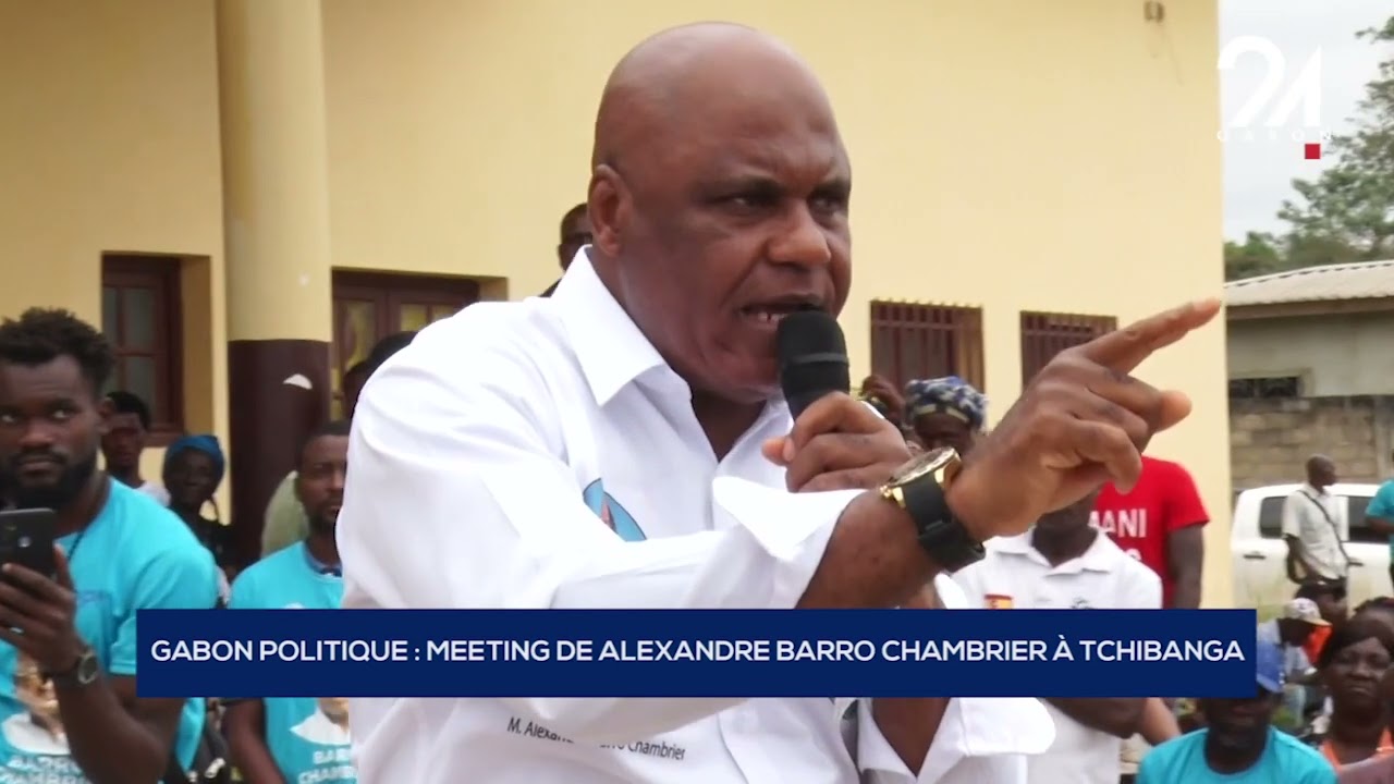 GABON POLITIQUE   MEETING DE ALEXANDRE BARRO CHAMBRIER À TCHIBANGA