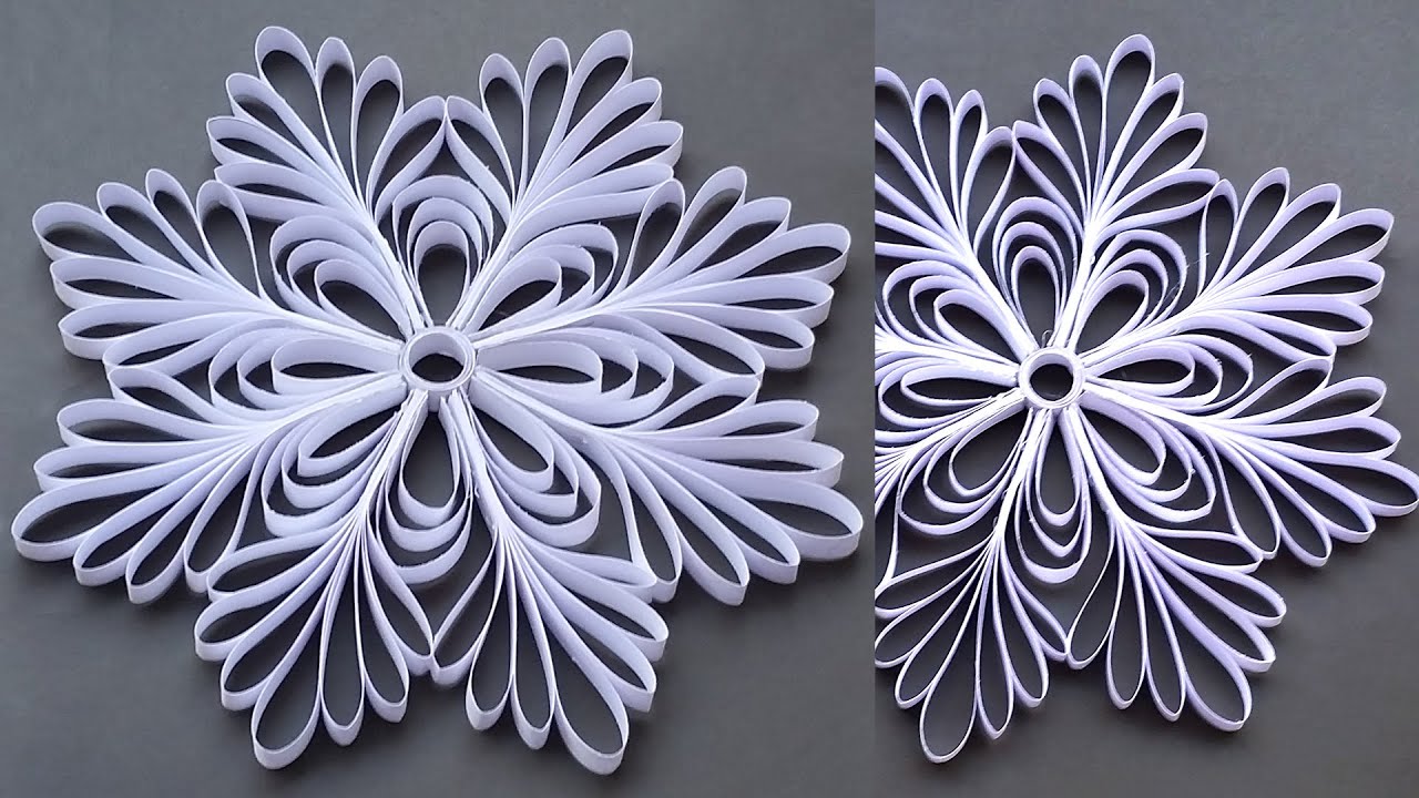 Easy Paper Snowflakes | 3D Paper Snowflake Make for Christmas Decor | Snowflake making instructions