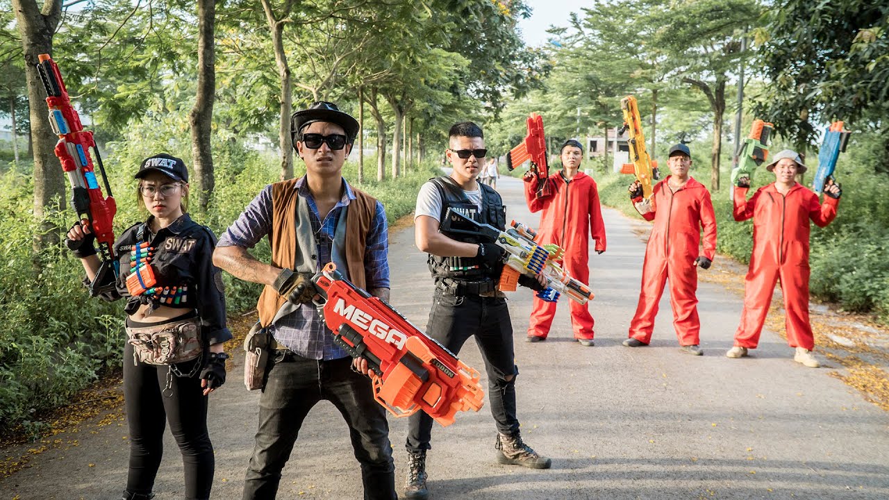 Alpha Nerf War : Police Patrol SEAL X Nerf Guns Fight Veteran Mercenary Dr Lee Crazy Vengeful Boss