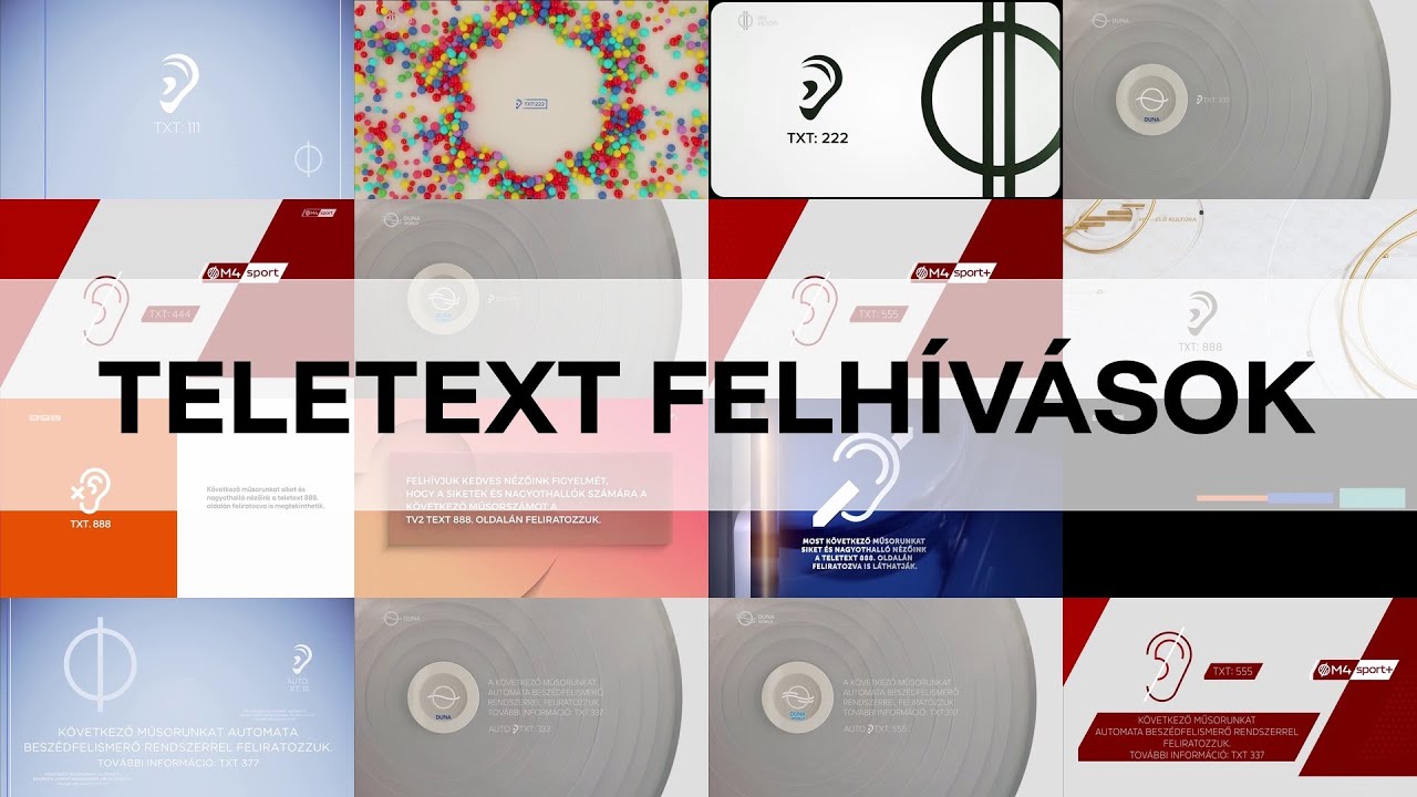 Teletextfelhívások - ÖSSZES MAGYAR TV-csatorna - 2026. február