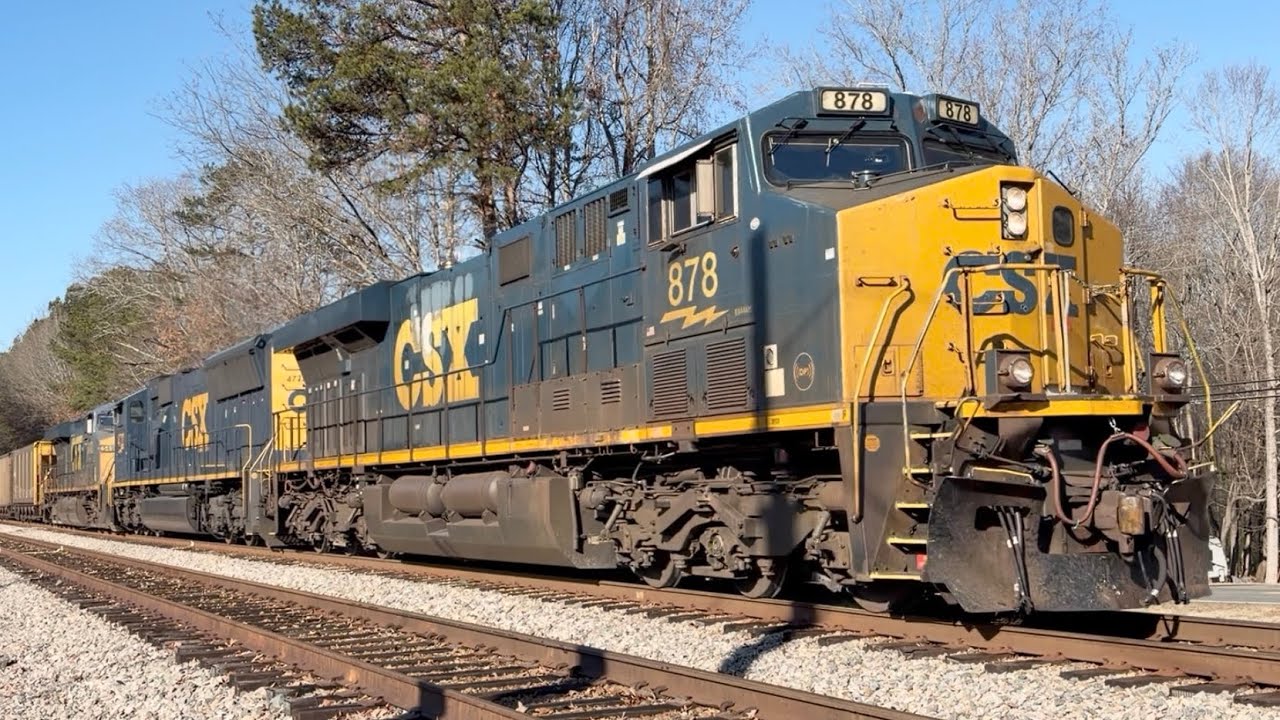 CSX 878 leads a very long C772 coal train with an awesome k5hl!!! 2-6-2026