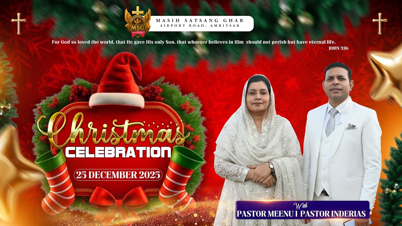 🔴Christmas Live 25/12/2025 || Masih Satsang Ghar