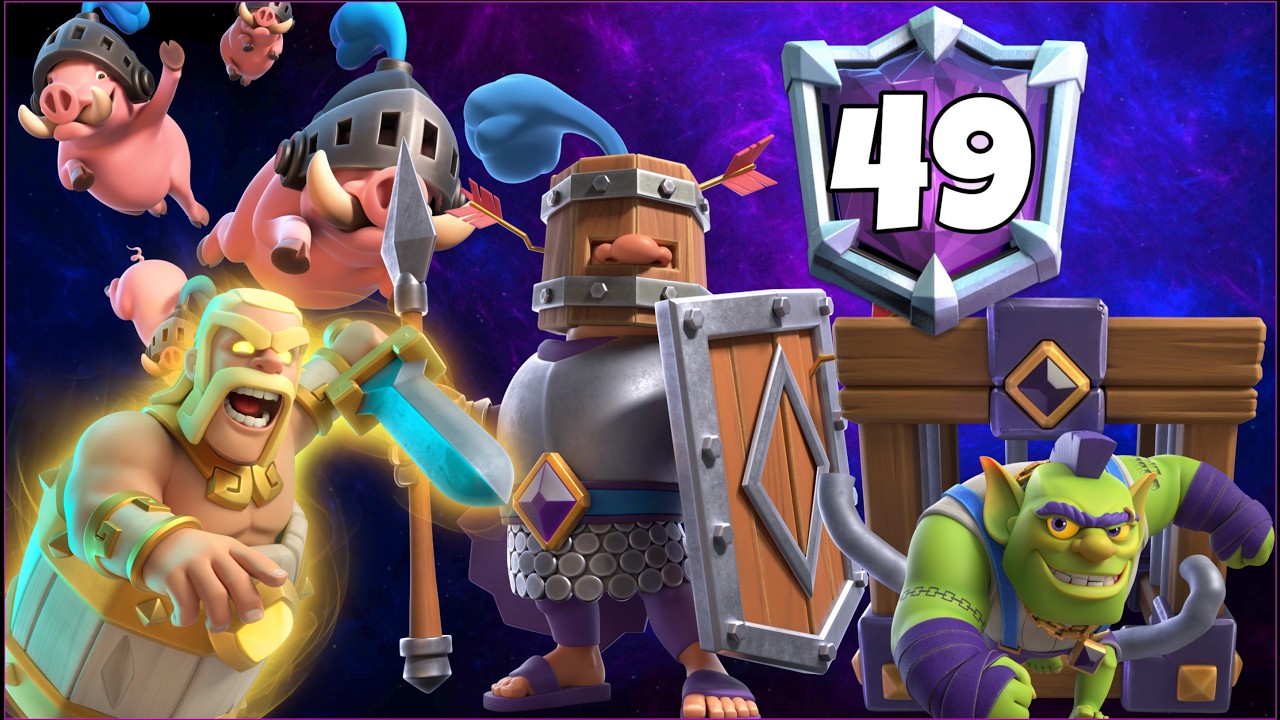 Top 50 with Royal Recruits Hogs Deck.!