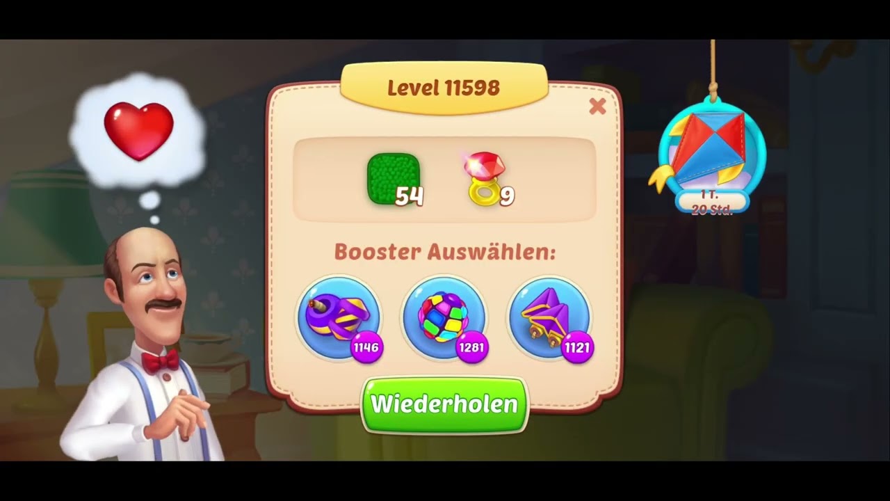 Homescapes Level 11598  -- No cheats