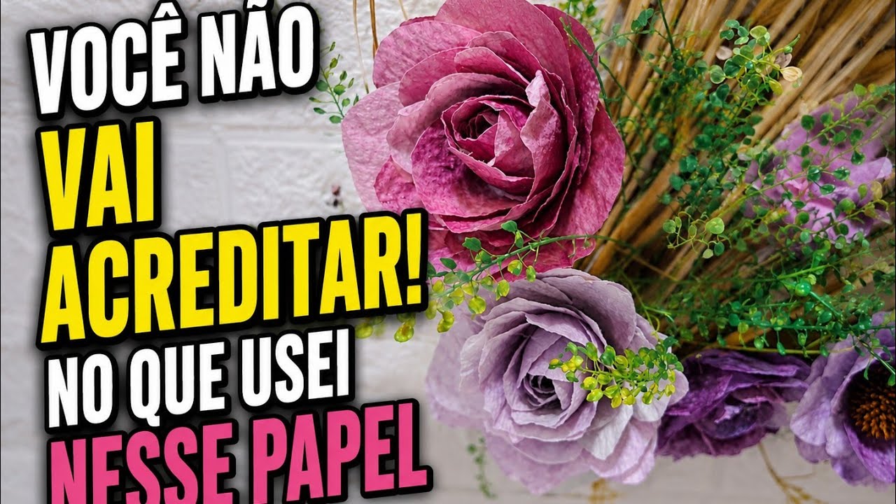 Transformei papel toalha e misturinha caseira em arte!