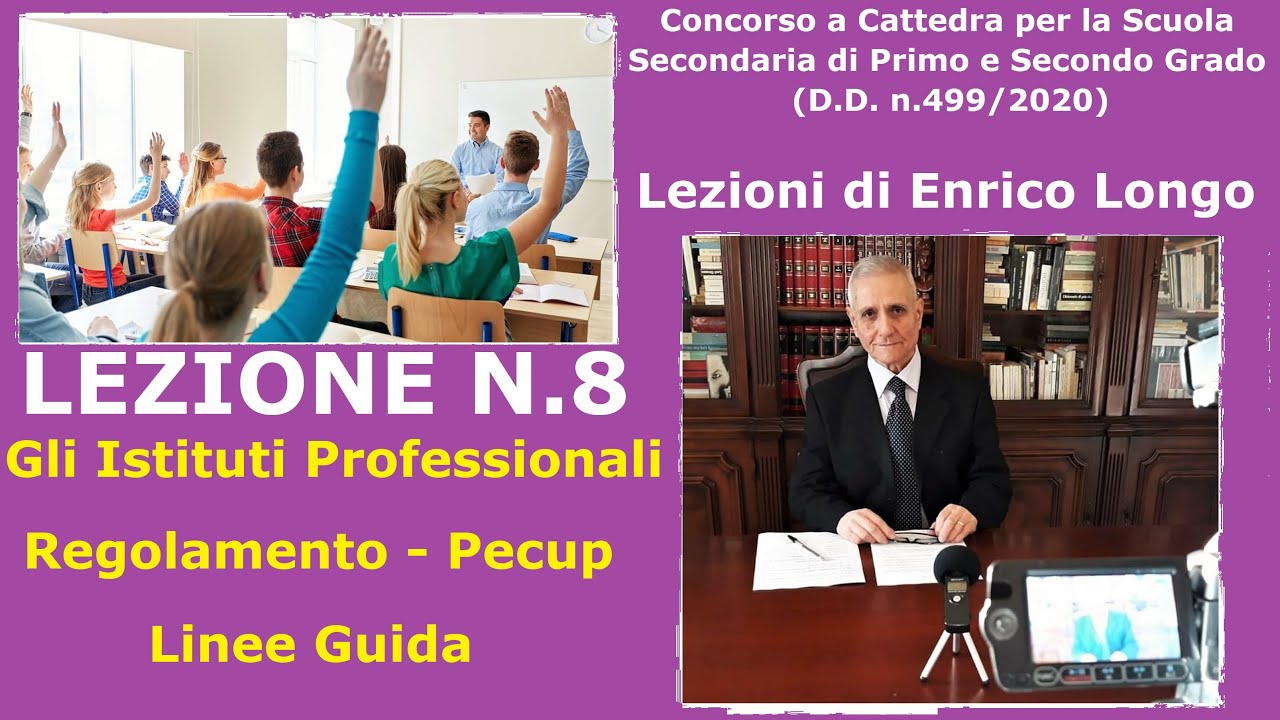 Gli Istituti Professionali. Regolamento - Pecup - Linee guida - LEZIONE N.8
