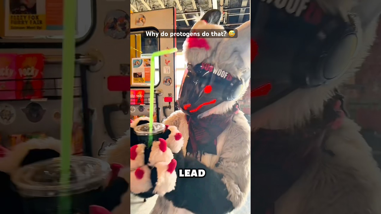 Why do Protogens do this?? #furry #fursuit #furries