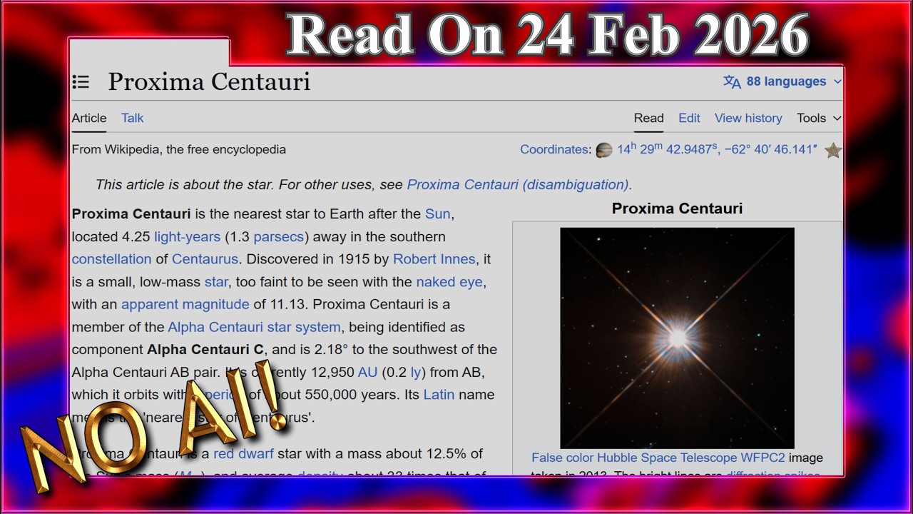 Proxima Centauri (No AI) - 24 February 2026