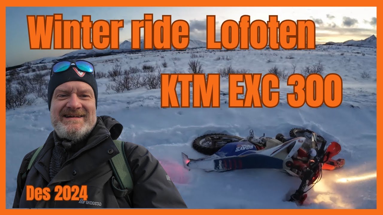KTM EXC 300 Winter Ride in Lofoten – Studded Tires & Extreme Snow Fun!