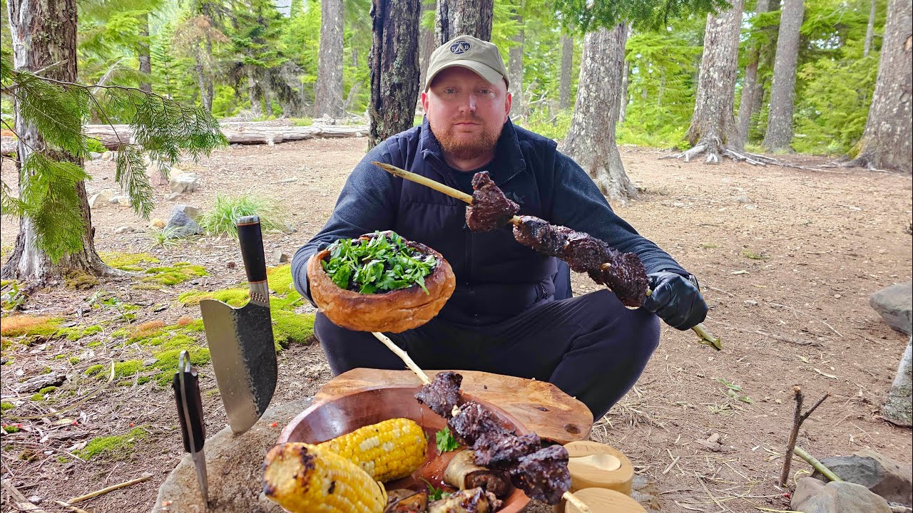 🔥Solo Camping | Forest, Lake, Campfire Cooking
