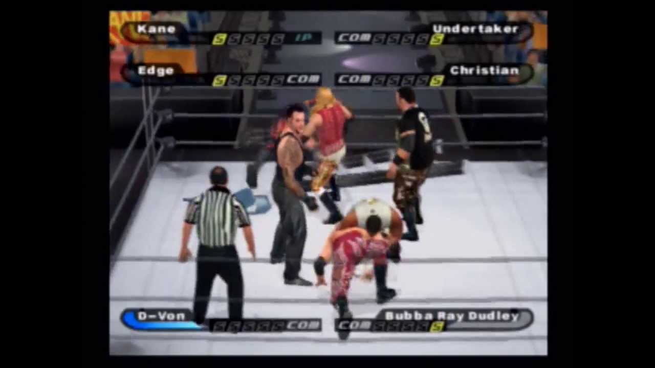 Undertaker & Kane vs Dudley Boyz vs Edge & Christian (Ladder match) - WWE Smackdown SYM [PS2]