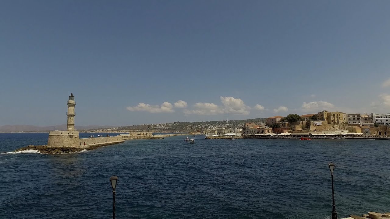 CHANIA, CRETE in 4K - A West-East Port Tour - Fortress, History, Shops & More! - Travel with Chip
