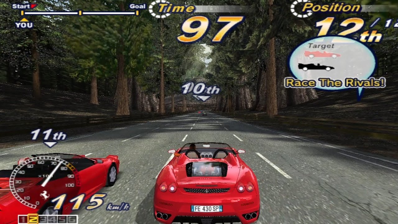 SEGA OutRun 2006 Single Player Race Mode | 3 Stage | Ferrari
