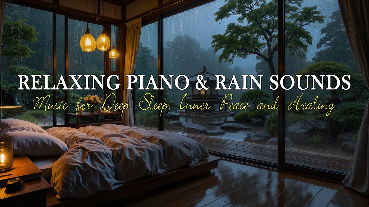 Gentle Rain + Peaceful Piano for Deep Sleep, Stress & Anxiety Relief | Fall Into Sleep in 3 Minutes