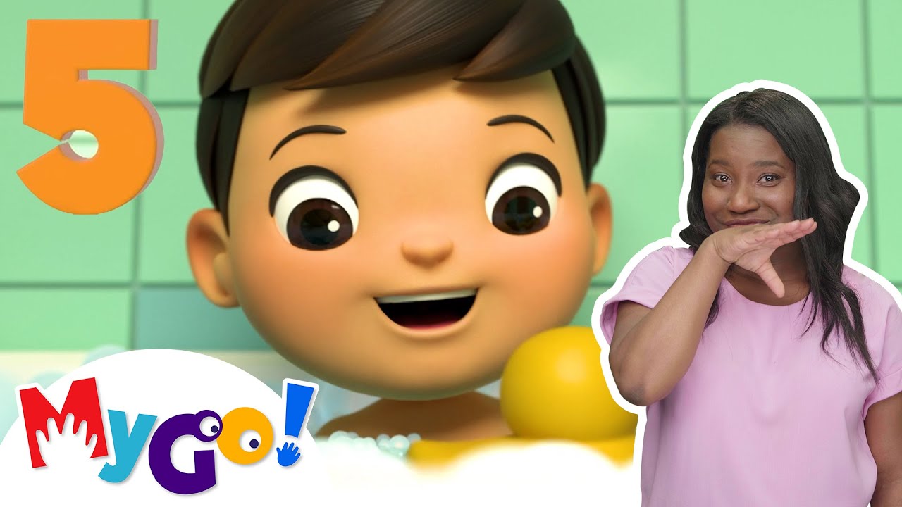 Five Little Ducks | MyGo! Sign Language For Kids | Lellobee Kids Songs