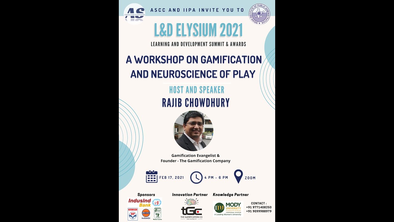 Exclusive Workshop | Gamification and Neuroscience of Play | February 17th, 2021