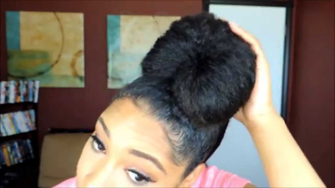 High Bun | Top Knot Tutorial on Natural Hair