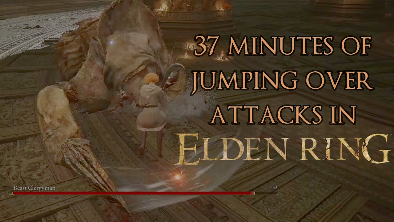 37 Minutes Of Jumping Over Attacks In Elden Ring.