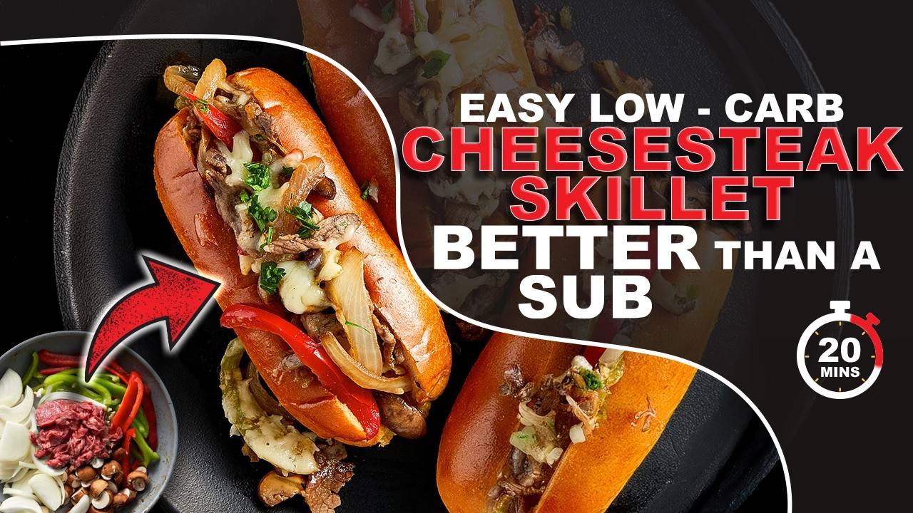 Better Than A Sub! Easy Low Carb Philly Cheesesteak Skillet
