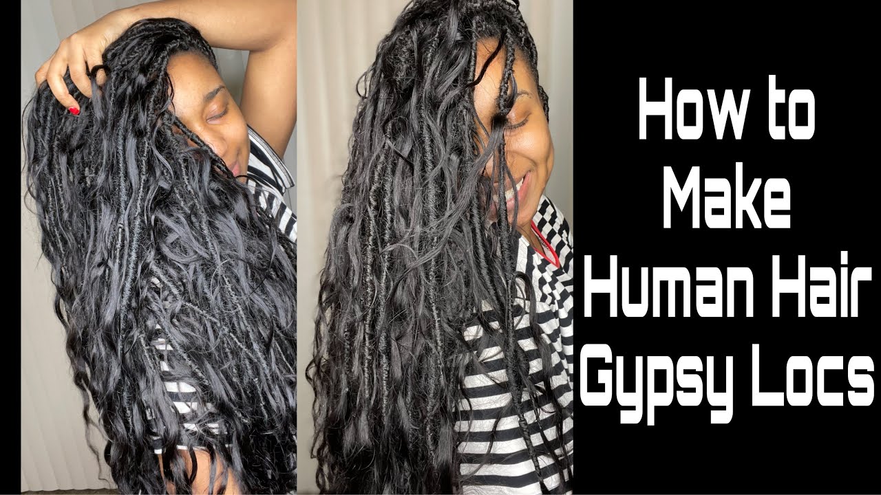 How to Make Goddess Gypsy Distressed Locs Using Human Hair Bundles *mini tutorial*distressedlocs*