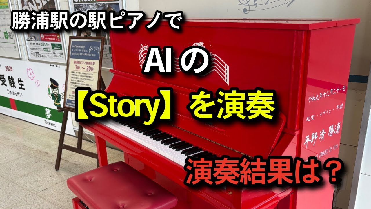【勝浦駅ピアノ】（Story / AI）を弾いてみました！果たして演奏結果は？