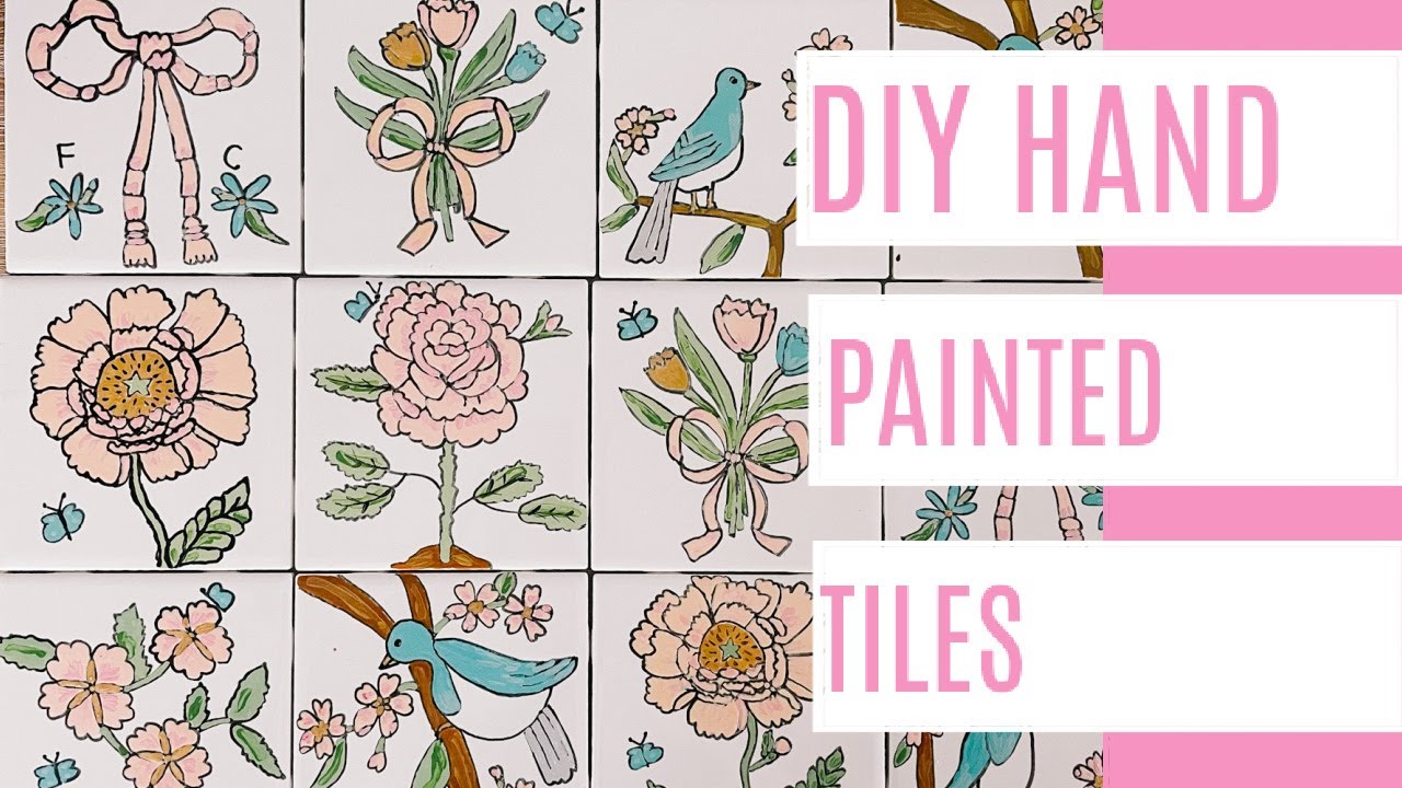 DIY hand painted tiles