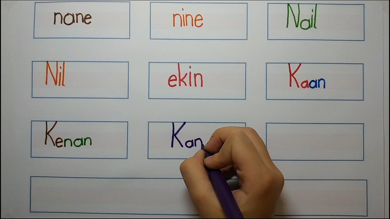 N Harfi Kelime Cümle Yazma Etkinliği - N Harfini Öğreniyorum, 1. Sınıf (Ders 16)