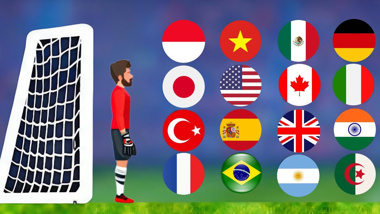16 COUNTRIES MARBLE RACE | MARBLE SOCCER TOURNAMENT BEAT THE KEEPER