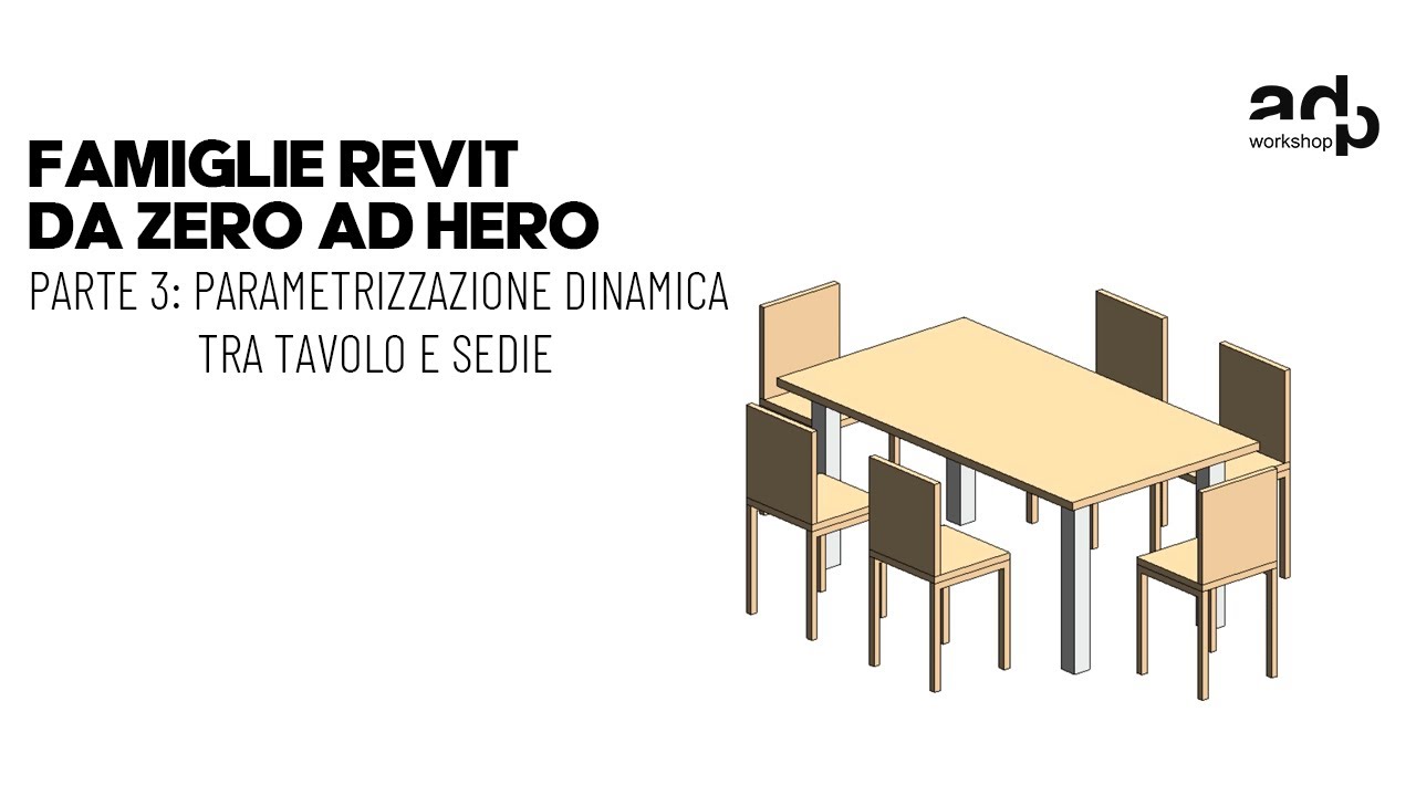 Famiglie Revit: Da Zero ad Hero - Parte 3: Parametrizzazione Dinamica tra Tavolo e Sedie