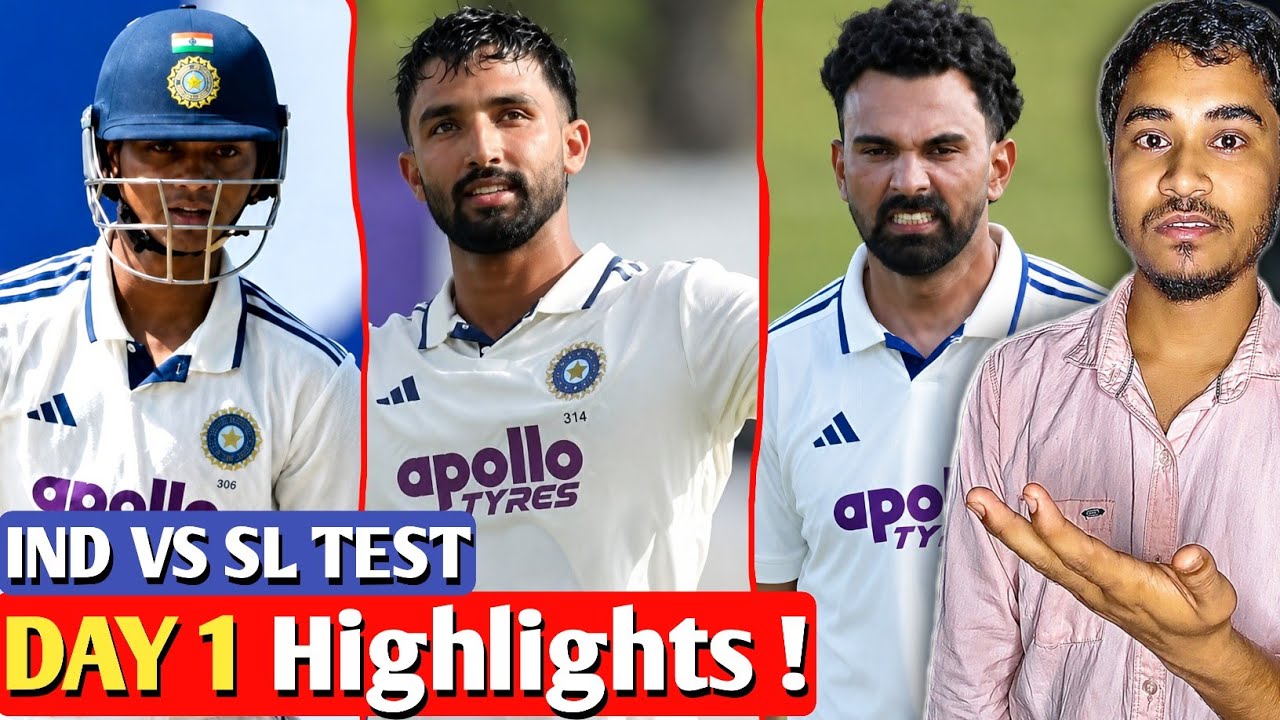 IND VS SL First Test Day 1 Highlights | Devdutt Padikkal 131* | Kl Rahul Injured | Jaiswal Runout 