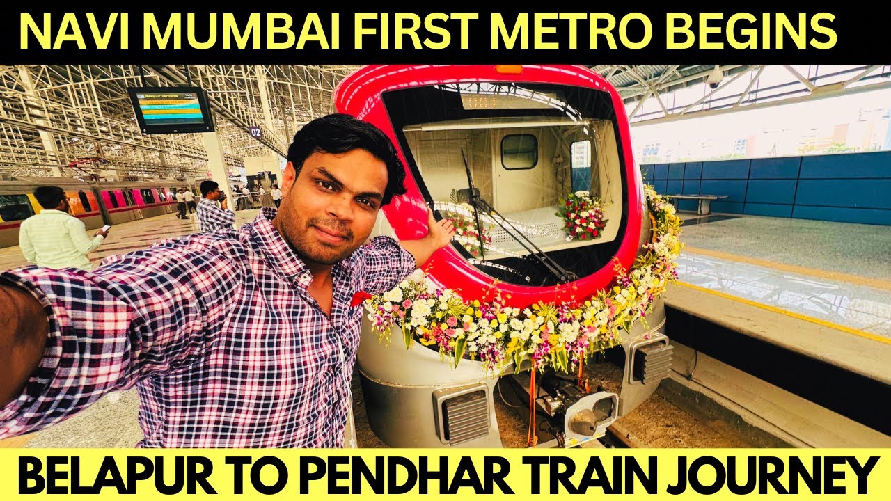 Navi Mumbai Metro Line FIRST Inaugural Journey | Belapur to Pendhar Exclusive Metro Train Ride