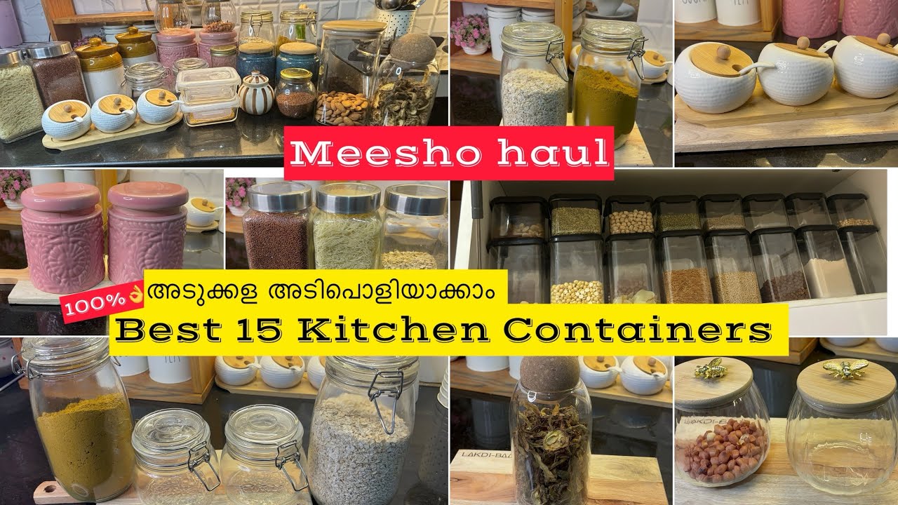 Meesho kitchen containers | Meesho haul | Best 15 kitchen containers | അടുക്കള അടിപൊളിയാക്കാം 🌟👌💯