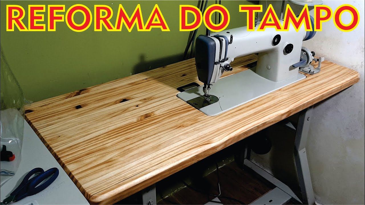 Reforma tampo maquina de costura