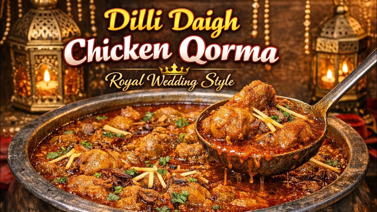 Dilli Daigh Chicken Qourma Recipe Restaurant style 