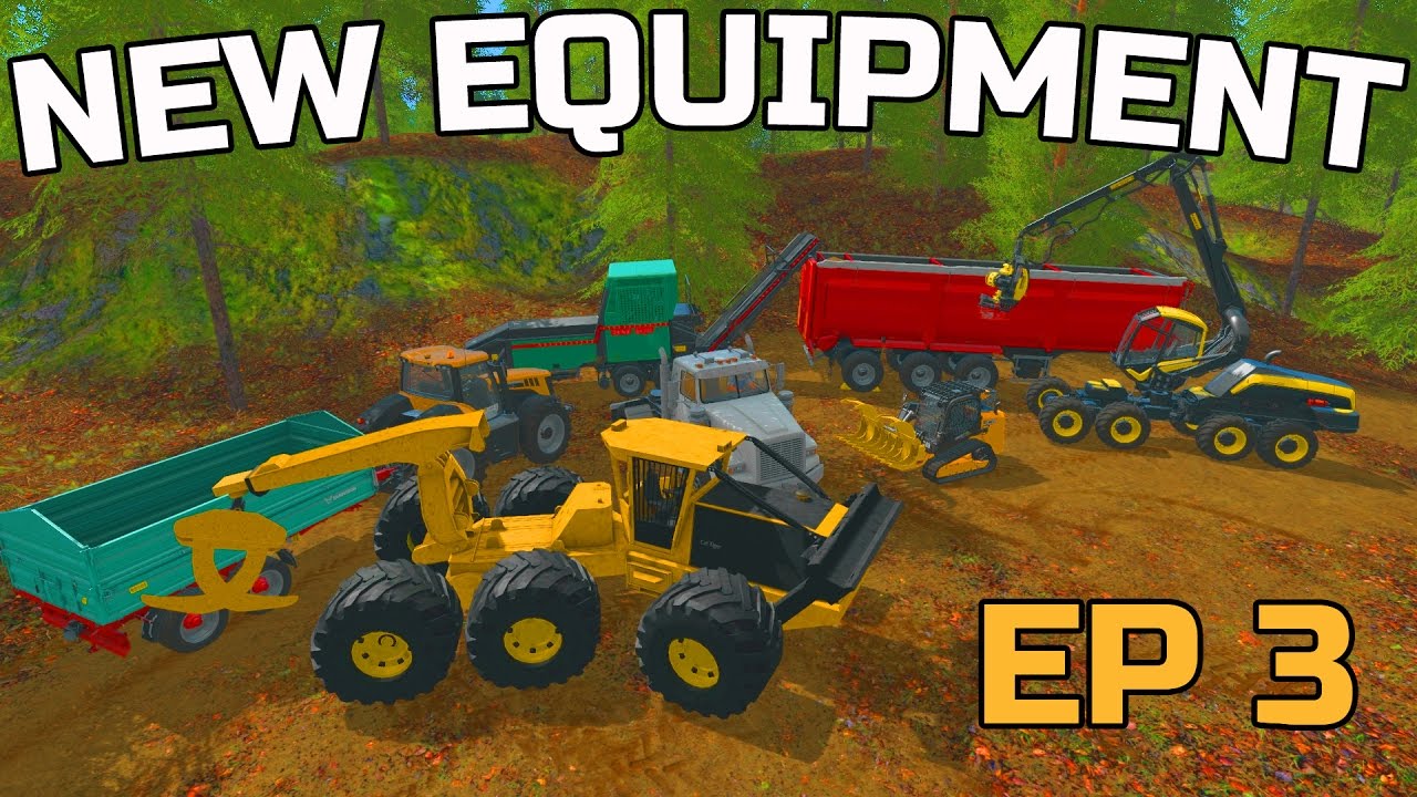 FARMING SIMULATOR 2017 | NEW EQUIPMENT | LOGGING | CAT SKIDDER | EP 3