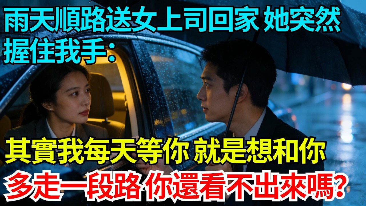 雨天順路送女上司回家，她突然握住我手：其實我每天等你，就是想和你多走一段路，你還看不出來嗎？【奇人社會誌】#完結爽文#職場故事#情感故事#總裁小說#女总裁系列#先婚后爱