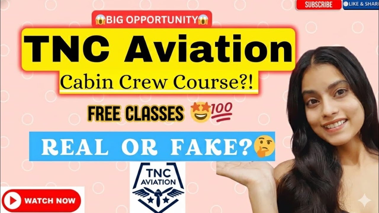 TNC Aviation Free Classes 😱| Cabin Crew | TNC Aviation | Indigo | 