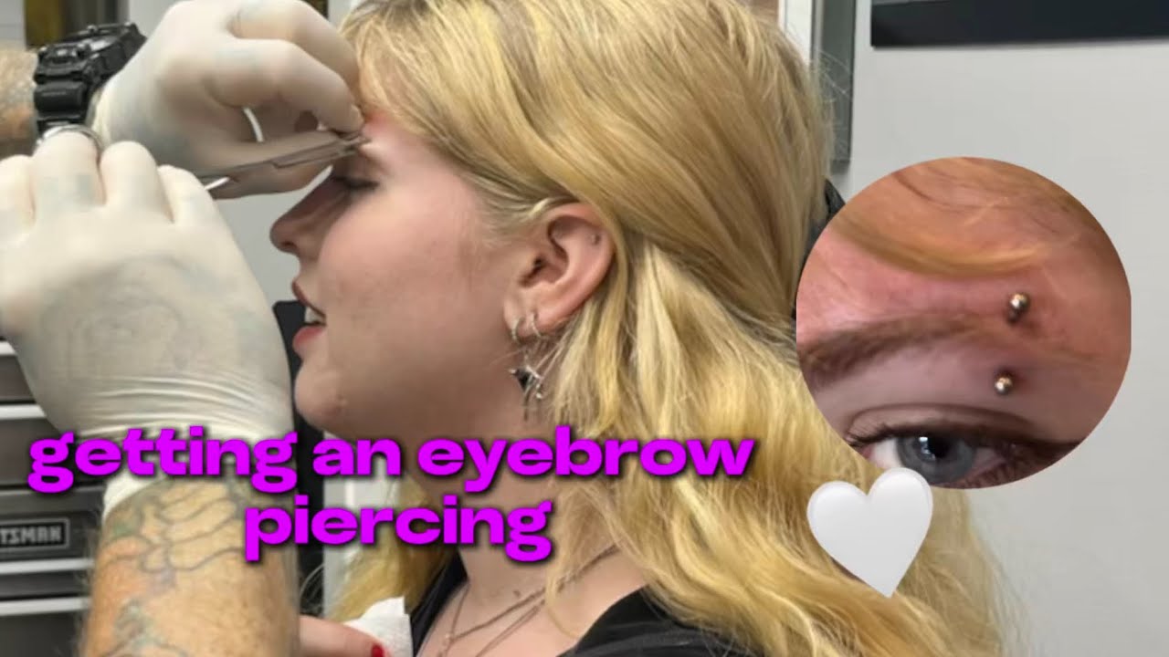 come get my eyebrow pierced with me! | getting pierced + mini thrift haul