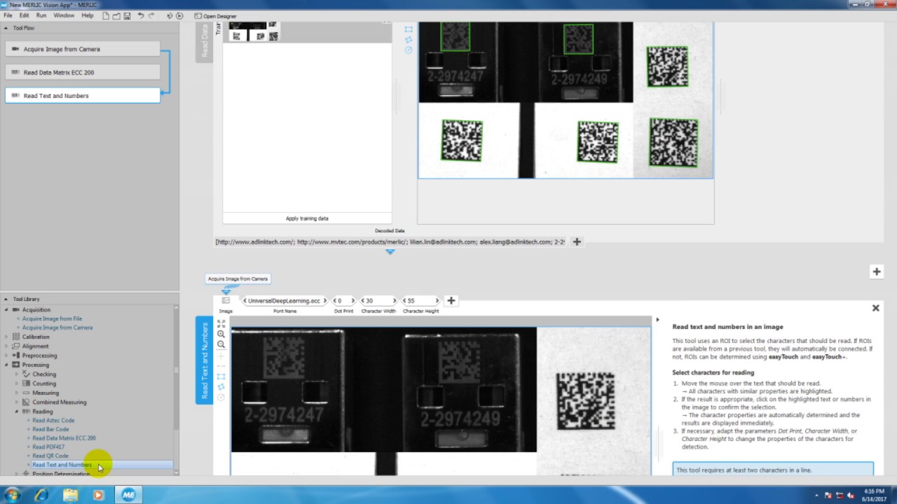 Fast 3 Min Multi-Matrix Code Inspection Setup with MVTec MERLIC and ADLINK NEON