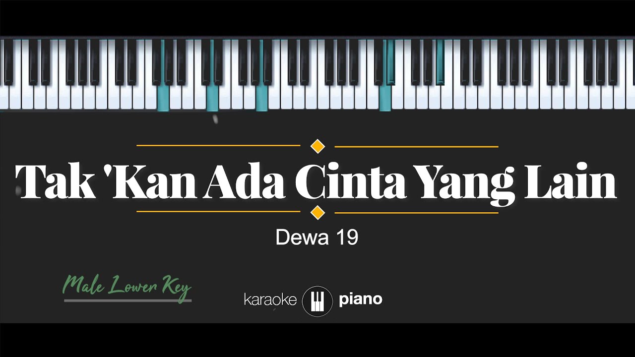 Takkan Ada Cinta Yang Lain - Dewa 19 (KARAOKE PIANO - MALE LOWER KEY)