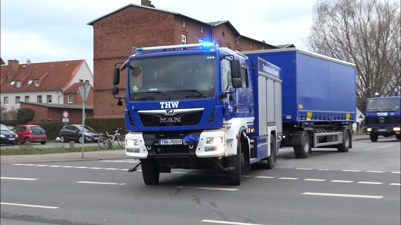 [Neuer GKW] - Kolonnenfahrt des THW-Ortsverbandes Wismar