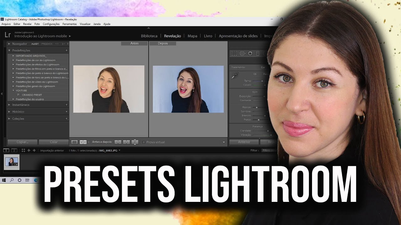 CRIAR, IMPORTAR E EXPORTAR PRESETS NO LIGHTROOM no computador -LRTEMPLATE